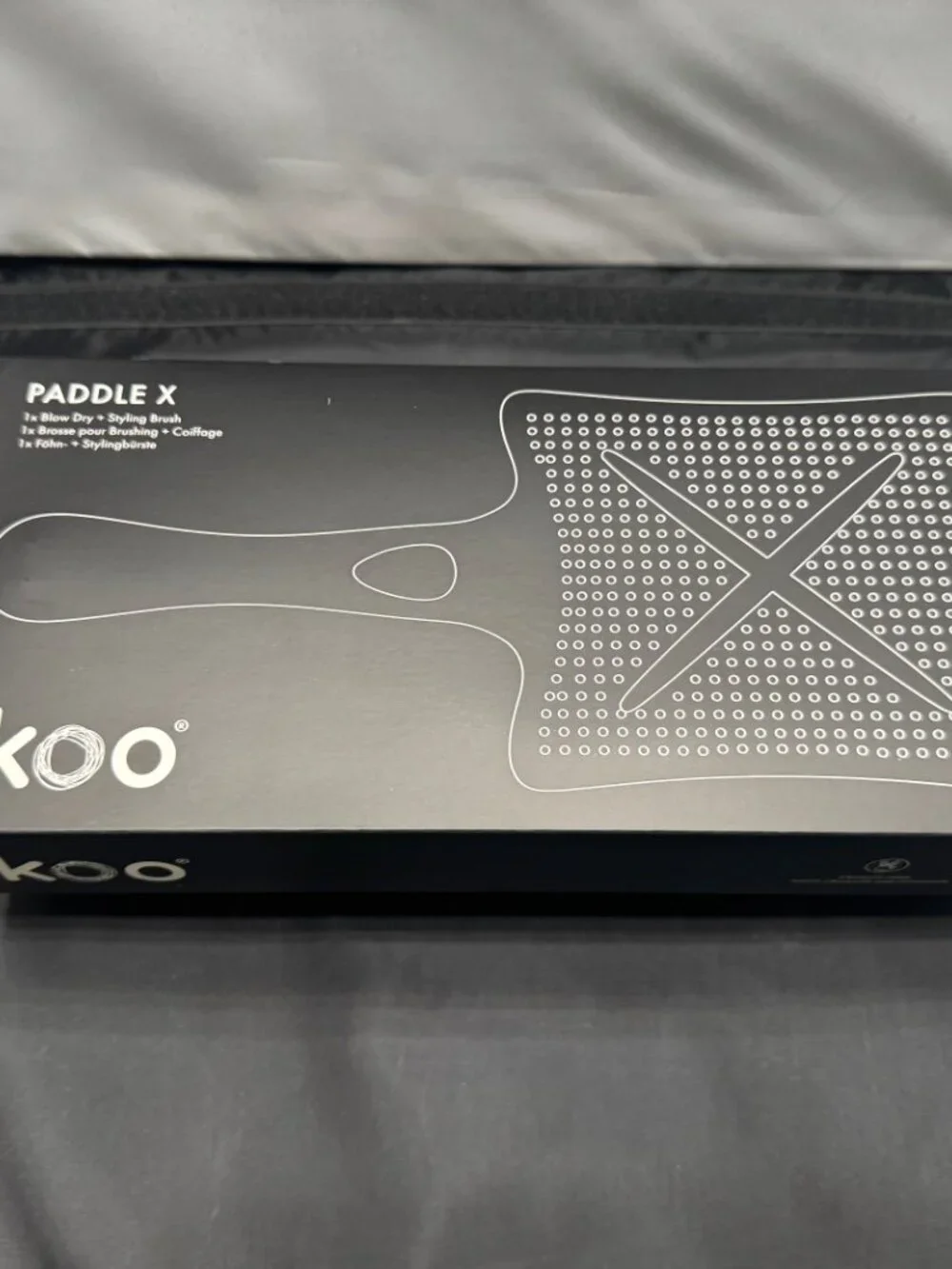 BLACK  IKOO PADDLE X BLOW DRY HAIRBRUSH